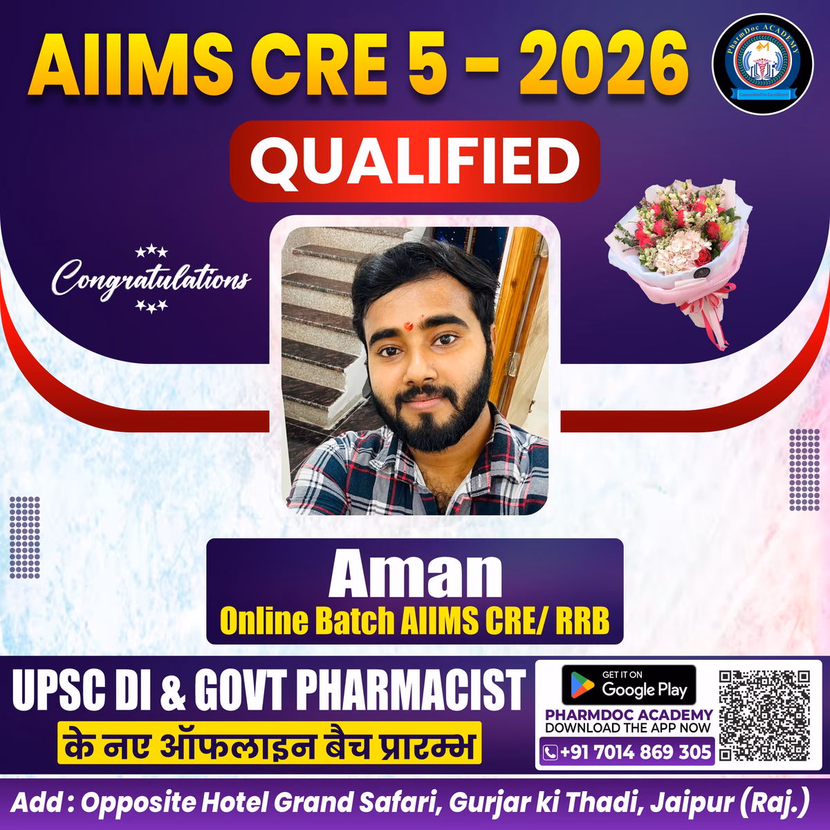 PharmDoc Academy AIIMS CRE 5 Qualified 